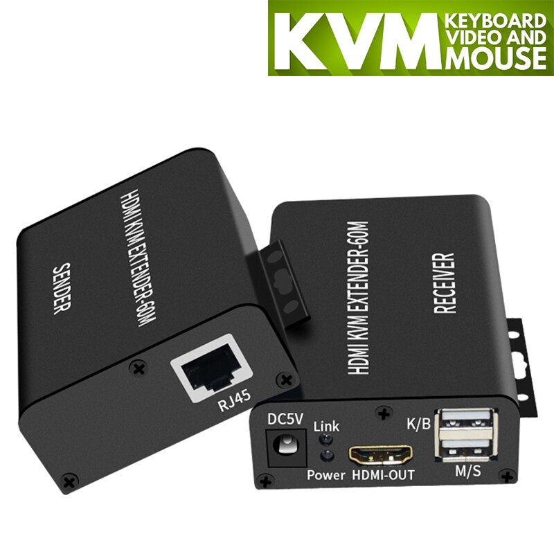 HDMI KVM ͽٴ Cat5/6 ִ 60M HDMI USB ͽٴ..